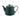 Bali Dark Green Porcelain Teapot – Embossed Leaf Detail & Glazed Finish