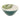 Bali Dark Green Porcelain Large Salad Serving Bowl – Glazed Finish with Tropical Detailing