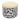 London Leo Small Canister – Black & White Stoneware with Gold Lid