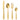 Frea Cutlery Set by Bloomingville - Set for 4 (16 pieces) - Gold