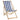 Stellan Navy & White Striped Deck Chair – Adjustable Foldable Hardwood Lounger