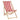 Stellan Red & White Striped Deck Chair – Adjustable Foldable Hardwood Lounger