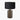 Zuri Large Hammered Antique Brass Table Lamp with Black Cotton Cylinder Shade