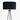 Houston Matt Black Metal Tripod Floor Lamp with Black Velvet Shade