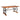 Murri Acacia Wood Dining Table – Solid Hardwood with Iron Spoked Wheels