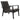 Pablo Black Leather And Black Teak Padded Leather Chair