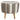 Amine Grey & White Stool – Cotton Upholstered Seat with Mango Wood Legs
