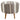 Amine Grey & White Stool – Cotton Upholstered Seat with Mango Wood Legs
