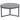 Ethan Grey Travisso Coffee Table – Large Black Metal Frame Contemporary Table 80cm