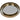 Deco Scallop Gold Decorative Trays – Set of 2 Round Serving Trays with Art Deco Print