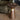 Gerald Wide Round Wooden Side Table – Dark Mango Wood with Brass Effect Metal