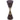 Round Wooden Side Table – Dark Mango Wood with Brass Effect Metal Detail