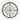 Natural Wood and Black Metal Mesh Round Wall Clock
