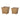 Sole Bamboo Outdoor Flowerpot Set – Natural Square Planters with Waterproof Liner (Set of 2)