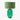 Varese Emerald Table Lamp – Ribbed Glass with Green Linen Shade