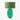 Varese Emerald Table Lamp – Ribbed Glass with Green Linen Shade