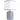 Ceramic Lamp – Ikat Blue with White Shade - Grand Illusions